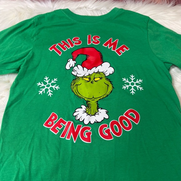 The Grinch Graphic Holiday Short Sleeve Shirt - Kids Size M (8) - Picture 4 of 12
